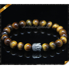Wholesale Men Bracelet Stone Beads Silver Buddha Beaded Bracelets (CB0123)